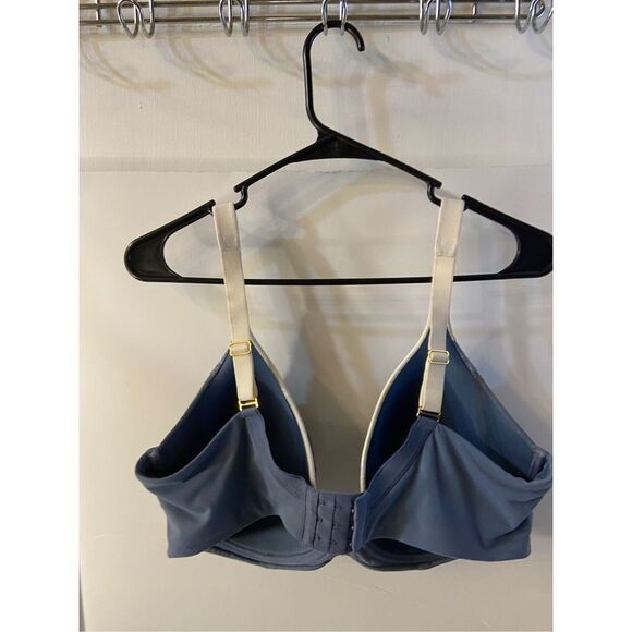 Soma 38DDD embraceable FC front clasp lace trim blue cream - Picture 2 of 5